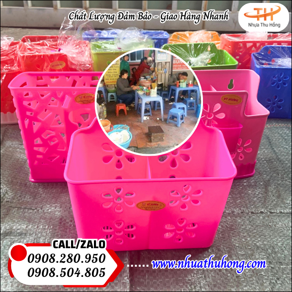 Ống đũa nhựa 2 ngăn giá sỉ rẻ tiện dụng, dễ vệ sinh tại HCM 4 Ống đũa nhựa cho quán ăn