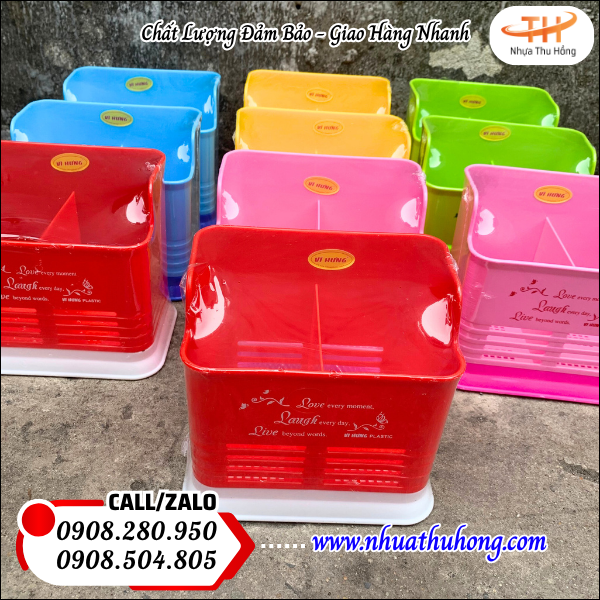 Ống đũa nhựa 2 ngăn giá sỉ rẻ tiện dụng, dễ vệ sinh tại HCM 2 Ống đũa nhựa 2 ngăn