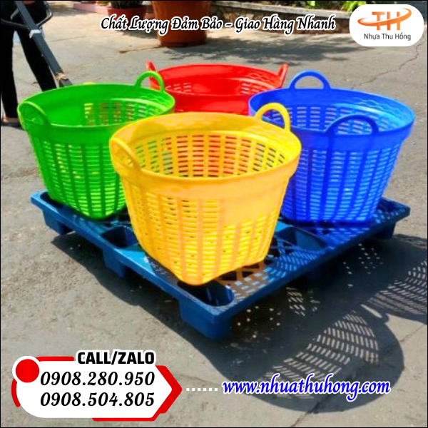 Chuyên sỉ giỏ nhựa đựng rau củ giá rẻ dẻo dai nhiều kích thước 2 giỏ cần xé nhiều size