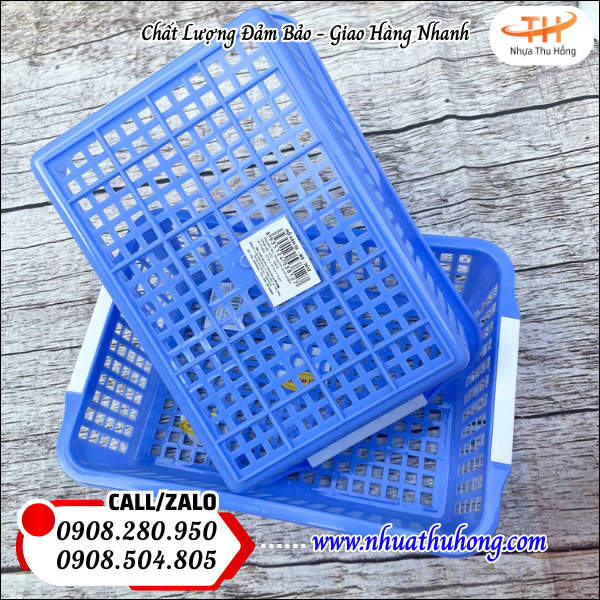 rổ nhựa vuông đựng thực phẩm tươi