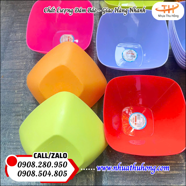 Tô vuông nhựa giá rẻ tận xưởng mẫu mới giá ưu đãi ở HCM 5 tô nhựa vuông an toàn cho sức khỏe giá rẻ