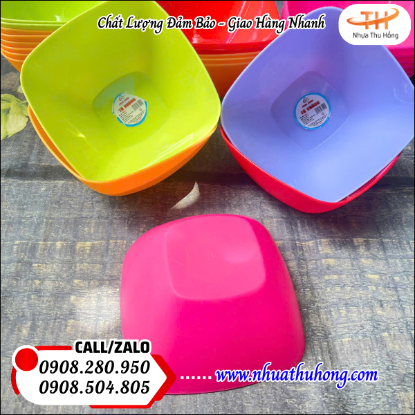 Tô vuông nhựa giá rẻ tận xưởng mẫu mới giá ưu đãi ở HCM 2 tô vuông nhựa bền đẹp