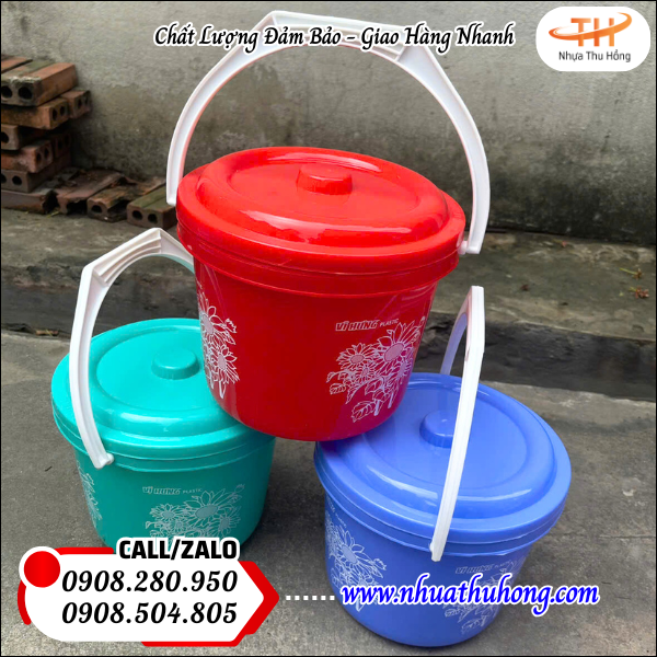 Xô nhựa có quai siêu bền giá sỉ rẻ hàng luôn có sẵn ở HCM 3 Thùng nhựa đựng thực phẩm