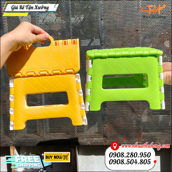 ghế nhựa gấp gọn mini