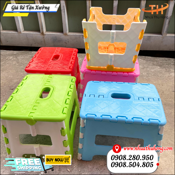 Ghế nhựa mini gấp gọn nhiều màu, nhiều size – giá sỉ rẻ tận nơi