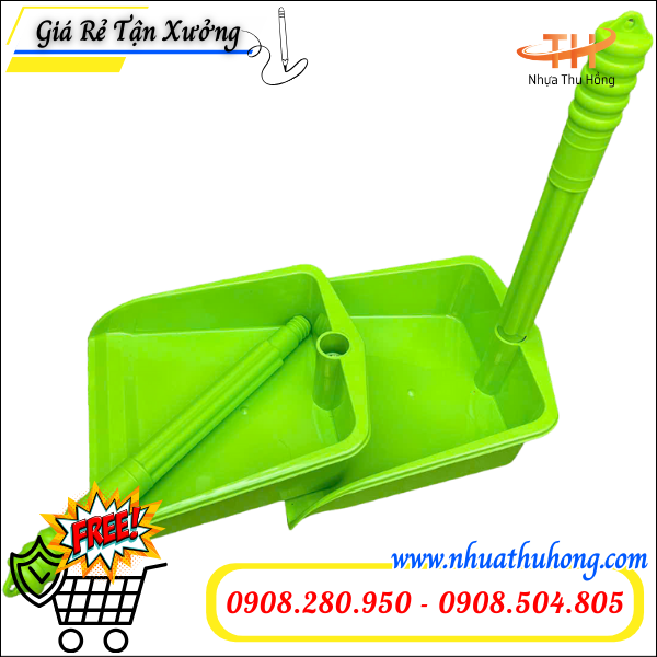 Ky nhựa hốt rác cán dài bền đẹp – Giao sỉ giá rẻ toàn quốc 4 xúc rác nhựa cán dài bền đẹp