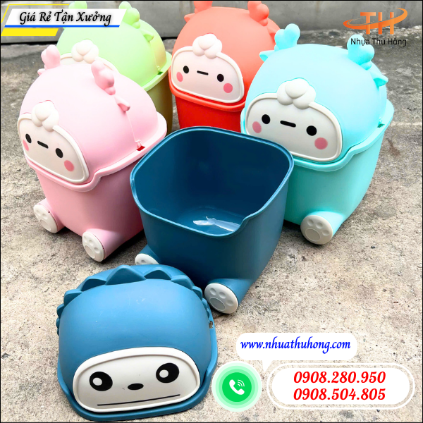 thùng rác mini hình thú