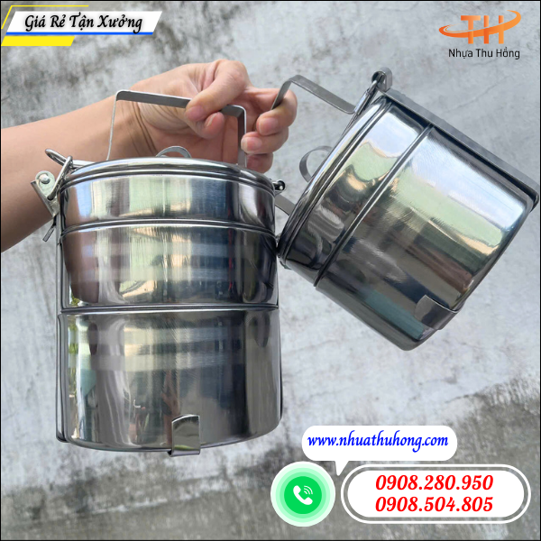 Cà mèn inox đem cơm giá rẻ – hàng dày bền đẹp, sỉ lẻ giá gốc 2 hộp cơm inox giữ nhiệt