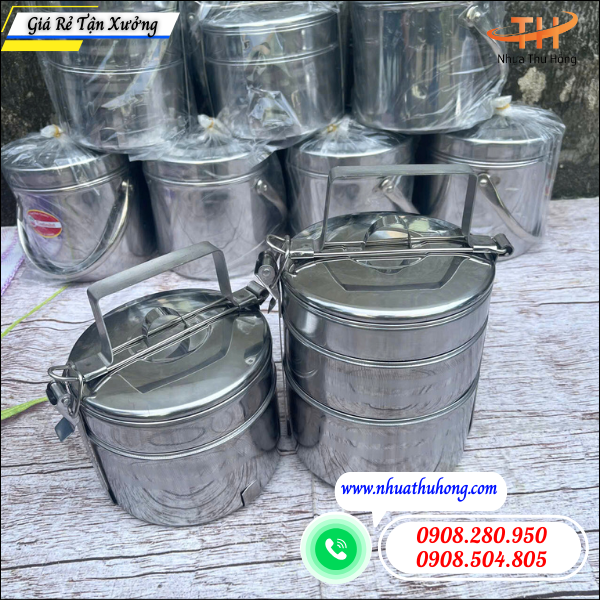 Cà mèn inox đem cơm giá rẻ – hàng dày bền đẹp, sỉ lẻ giá gốc 5 cà mèn inox không gỉ