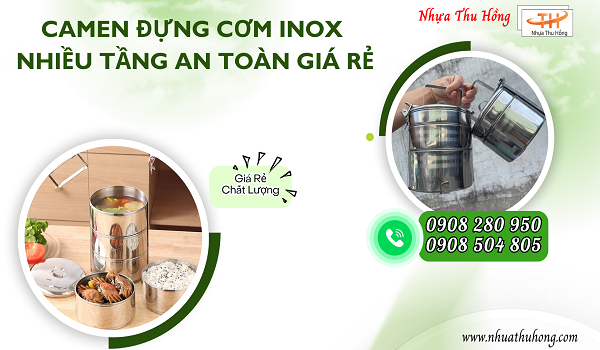 Cà mèn inox đem cơm giá rẻ – hàng dày bền đẹp, sỉ lẻ giá gốc 1 camen