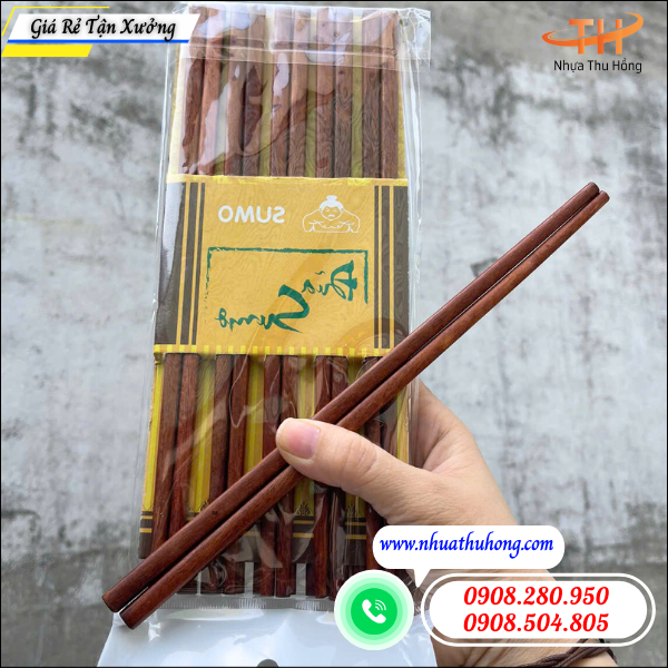 Sỉ đũa gỗ tiện lợi – Giá rẻ tại xưởng, bao bì đẹp 2 đũa gỗ sạch an toàn