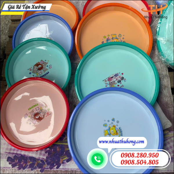 Mâm nhựa tròn giá sỉ rẻ đẹp bền đủ size, đủ màu tại HCM 4 mâm nhựa tròn đa công dụng