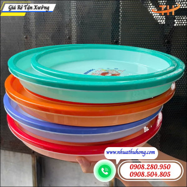 Mâm nhựa tròn giá sỉ rẻ đẹp bền đủ size, đủ màu tại HCM 5 mâm nhựa tròn bền đẹp giá rẻ