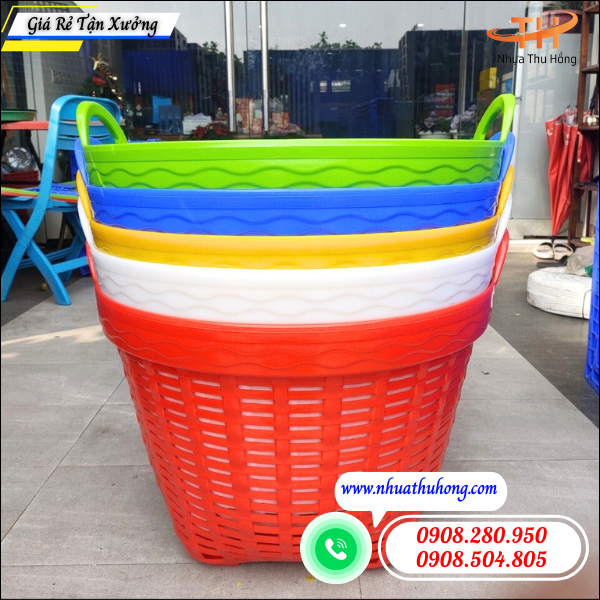 Mua sỉ rổ nhựa công nghiệp giá rẻ tận xưởng HCM 3 rổ nhựa công nghiệp hàng dày