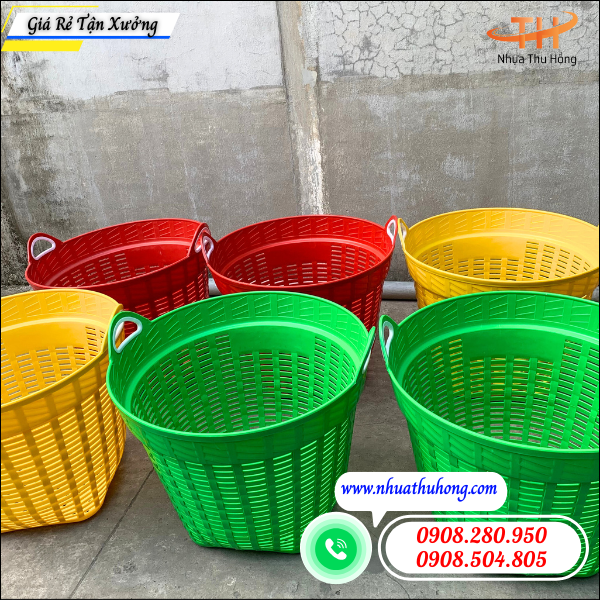 Mua sỉ rổ nhựa công nghiệp giá rẻ tận xưởng HCM 2 rổ nhựa công nghiệp lớn