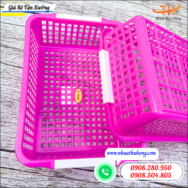 Rổ nhựa hàn sỉ lẻ giá rẻ tận xưởng TpHCM 3 rổ nhựa hàn nhiều màu hàng dày chắc