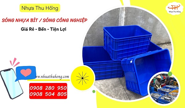 Sóng nhựa - thùng nhựa kín giá sỉ tận kho hàng dày, bền, chịu tải tốt 1 song bit gia re