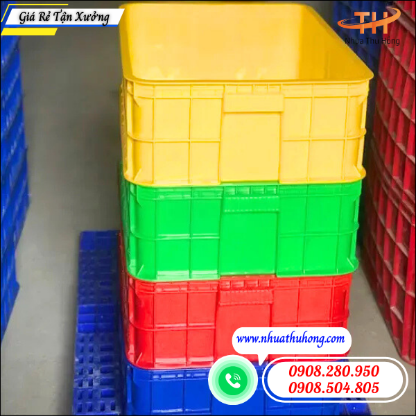 Sóng nhựa - thùng nhựa kín giá sỉ tận kho hàng dày, bền, chịu tải tốt 4 sóng nhựa bít nhiều màu