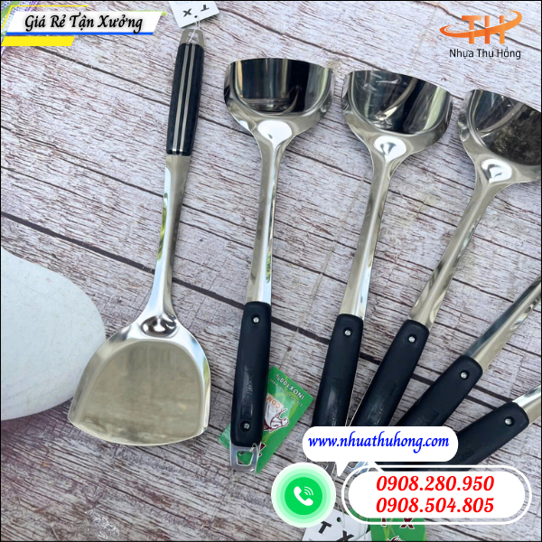 Xẻng chiên đa năng giá sỉ rẻ siêu bền dày đẹp, chịu nhiệt 4 xẻng chiên bản rộng