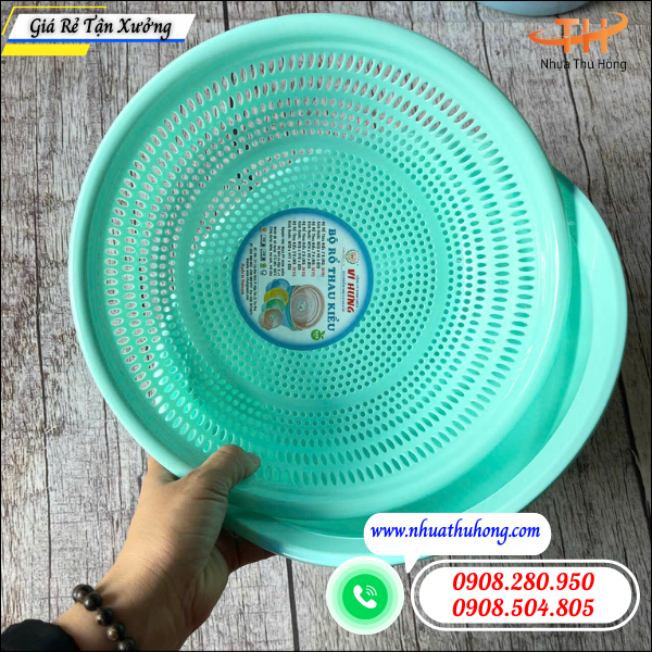 Sỉ bộ thau rổ nhựa tròn nhiều size giá rẻ tận kho 2 bộ thau rổ nhựa tròn đa năng