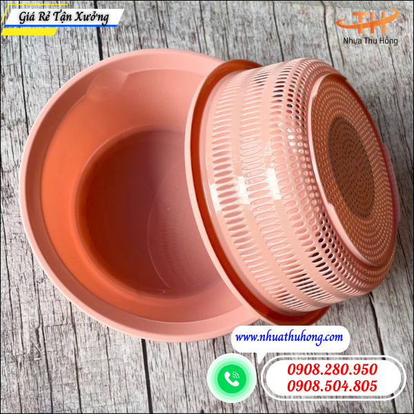 Sỉ bộ thau rổ nhựa tròn nhiều size giá rẻ tận kho 4 thau rổ nhựa tròn cho gia đình