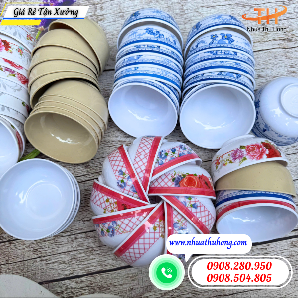 Nguồn sỉ chén nhựa mica cao cấp mẫu đẹp, số lượng lớn giá tốt 5 chén nhựa mica số lượng lớn