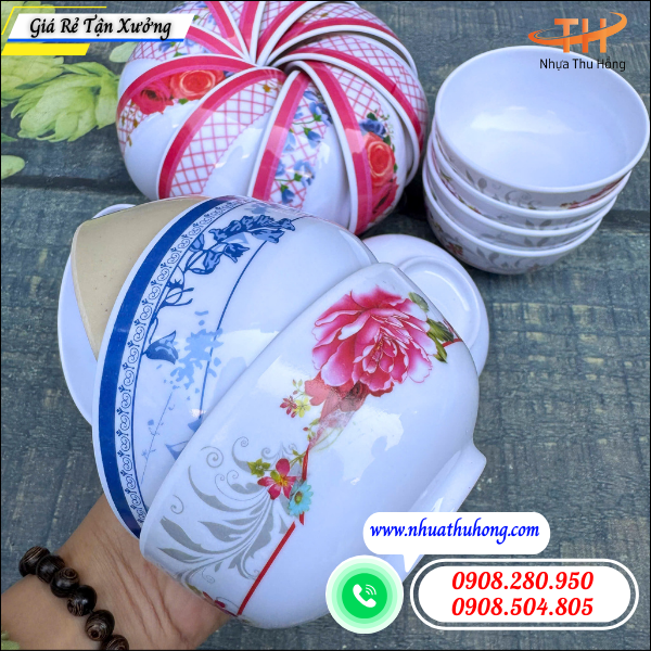 Nguồn sỉ chén nhựa mica cao cấp mẫu đẹp, số lượng lớn giá tốt 3 chén nhựa mica dày đẹp