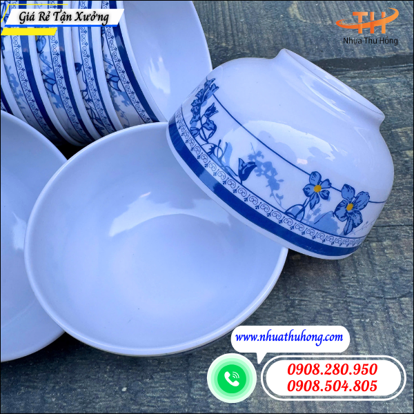 Nguồn sỉ chén nhựa mica cao cấp mẫu đẹp, số lượng lớn giá tốt 4 chén nhựa mica bền chắc