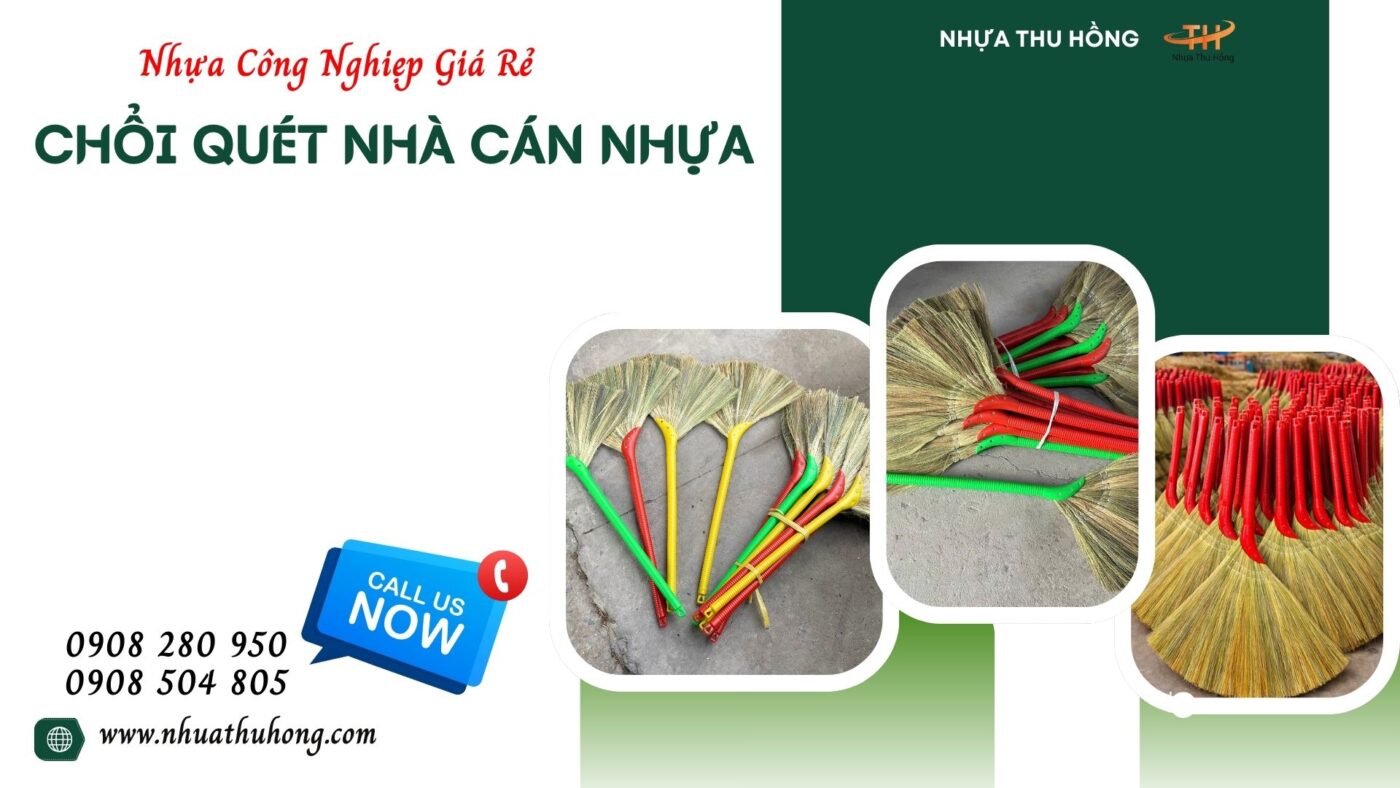 Chổi quét nhà cán nhựa giá rẻ dễ bán cho tạp hóa 1 choi quet nha can nhua 1