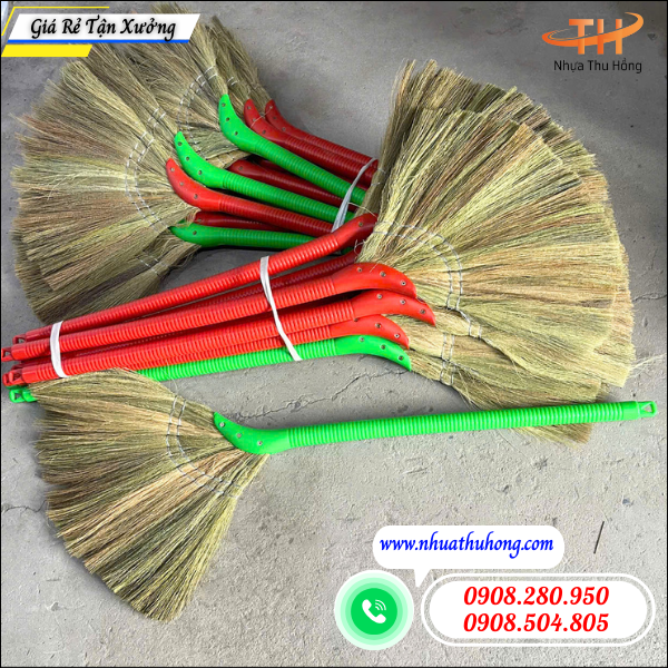 Chổi quét nhà cán nhựa giá rẻ dễ bán cho tạp hóa 5 nguồn sỉ chổi đót cán nhựa giá rẻ