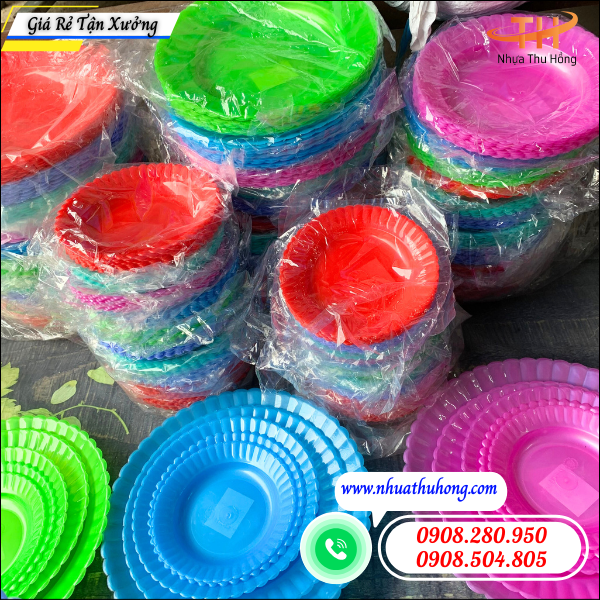 Dĩa nhựa tròn nhiều màu – nhẹ, bền, giá rẻ, tiện lợi 5 Nơi mua dĩa nhựa số lượng lớn giá rẻ