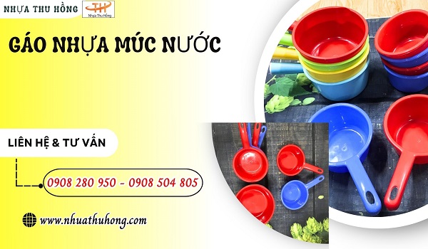 Gáo nhựa múc nước giá rẻ – Nhựa dày bền, mẫu đẹp tiện dùng 1 gao nhua