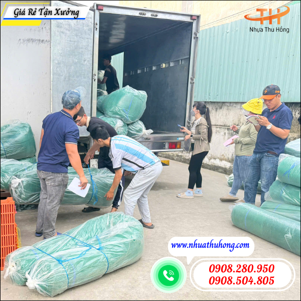 Thu Hồng – nguồn lưới cước xanh sỉ ổn định cho đại lý toàn quốc 3 Lưới cước xanh che chắn chuồng trại bền chắc giá sỉ