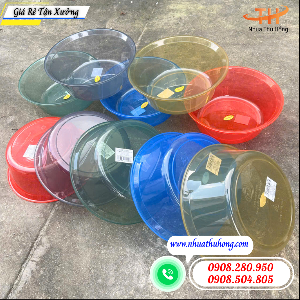 Nơi mua sỉ thau nhựa trong suốt giá rẻ giao nhanh 5 thau nhựa trong giá sỉ