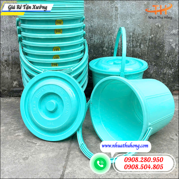 Nơi mua xô - thùng nhựa giá rẻ đủ cỡ loại có nắp tại TPHCM 5 thùng nhựa có nắp giá rẻ tại tphcm