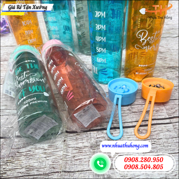 Bình nước nhựa 500ml, 750ml bỏ sỉ giá rẻ tốt toàn quốc 4 Bình nước nhựa 500ml – 750ml nhẹ, bền, giá dễ bán