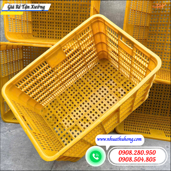 Mua sỉ sóng nhựa, sọt nhựa đựng sầu riêng giá rẻ toàn quốc 4 sóng nhựa đựng sầu riêng vận chuyển xa