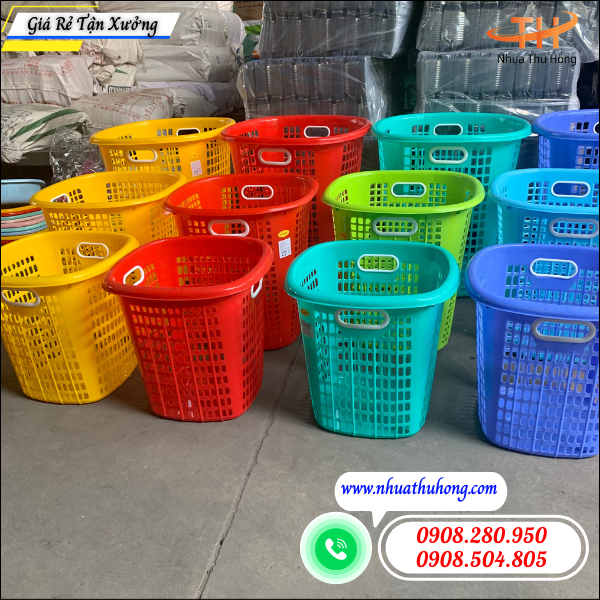 Chuyên sỉ sọt nhựa vuông giá rẻ – loại dày, dùng lâu 3 sọt nhựa vuông đựng hàng