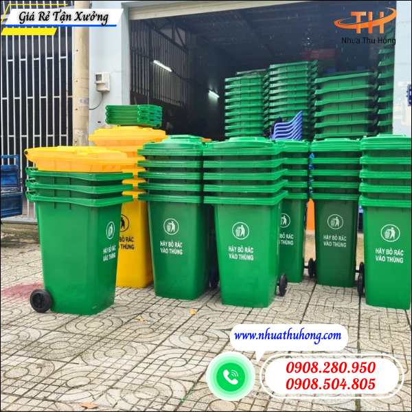 Nơi lấy sỉ thùng rác nhựa 240l giá rẻ số lượng lớn, giá cạnh tranh 5 thùng rác nhựa giá rẻ tại hcm