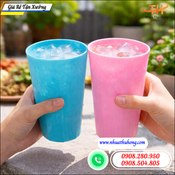 Nơi bán ly nhựa cao nhiều màu giá sỉ rẻ cho đại lý và cửa hàng 4 Ly nhựa cao nhựa dày bền đẹp.