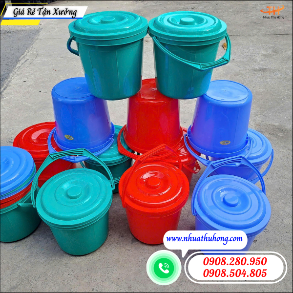 Điểm sỉ xô nhựa 10L giá rẻ cho cửa hàng và đại lý lấy số lượng 2 Kho xô nhựa 10L giá rẻ.