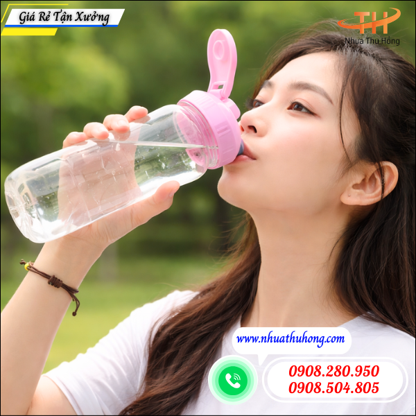 Kho bỏ sỉ bình nước nhựa 1L nhiều màu giá rẻ tận kho 4 bình nước nhựa cá nhân 1L