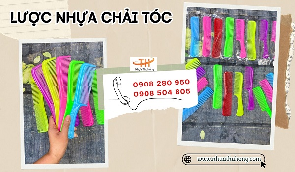 Lược chải tóc nhựa giá rẻ nhỏ gọn, bền đẹp, dễ bán 1 luoc nhua chai toc 1