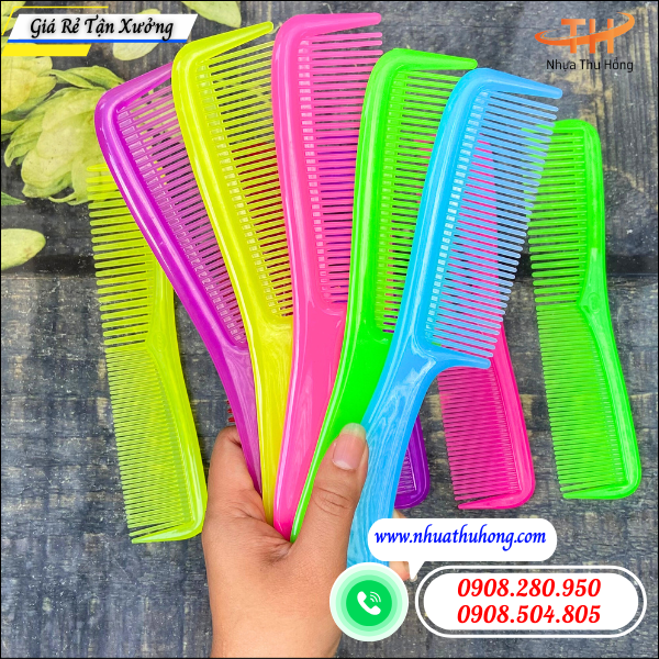 Lược chải tóc nhựa giá rẻ nhỏ gọn, bền đẹp, dễ bán 3 lược nhựa nhiều màu