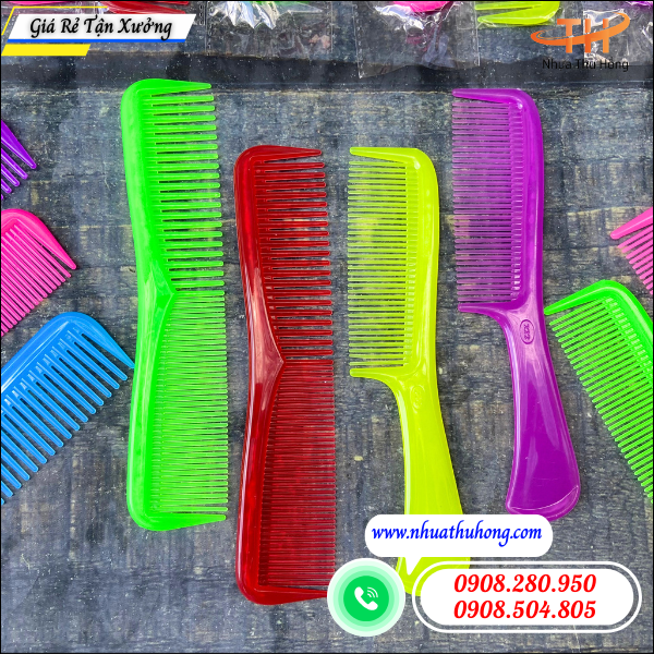Lược chải tóc nhựa giá rẻ nhỏ gọn, bền đẹp, dễ bán 2 lược nhựa chải tóc