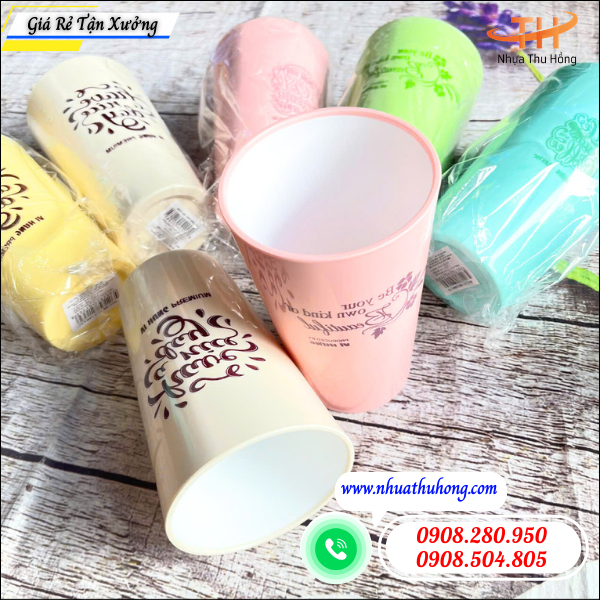 Ly nhựa uống nước giá rẻ bền đẹp, nhiều mẫu, giá tốt tận kho 2 ly nhựa nhiều màu