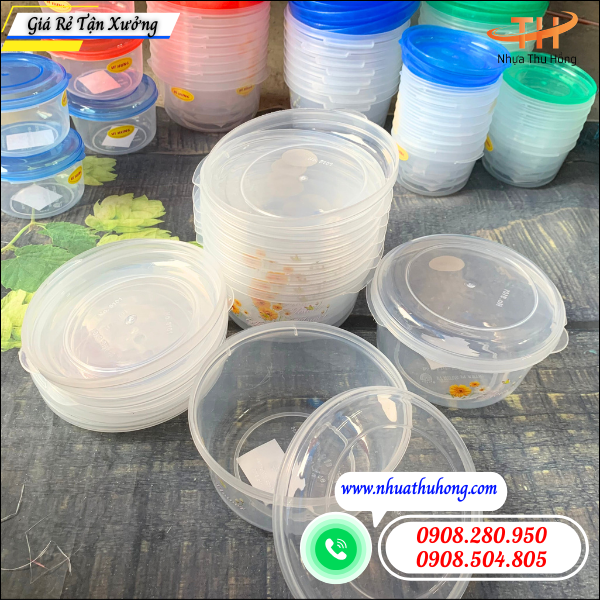 Chuyên cung cấp thố nhựa tròn giá rẻ – Sỉ lẻ toàn quốc 3 thố nhựa tròn đựng đồ ăn