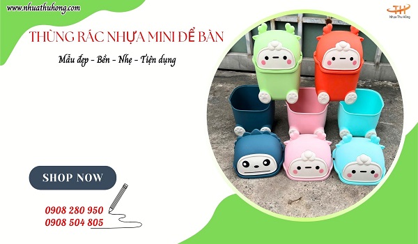Nơi bán sọt rác nhựa mini giá rẻ tiện lợi bền đẹp 1 thung rac nhua mini 2