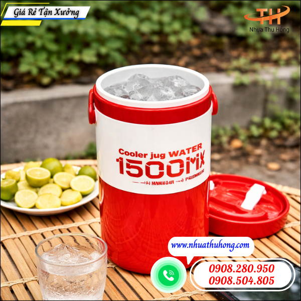 Bình nhựa giữ nhiệt 1L– 1,5L giá sỉ rẻ tại TPHCM 3 bình nước nhựa nắp kín chống rò rỉ