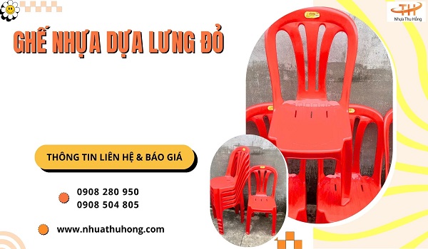 Mua ghế nhựa dựa đỏ giá sỉ ở đâu uy tín giao hàng nhanh 1 ghế nhựa giá sỉ TP.HCM